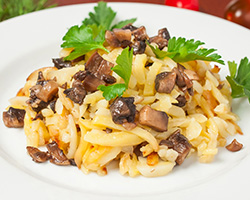 Картофель жареный с грибами 